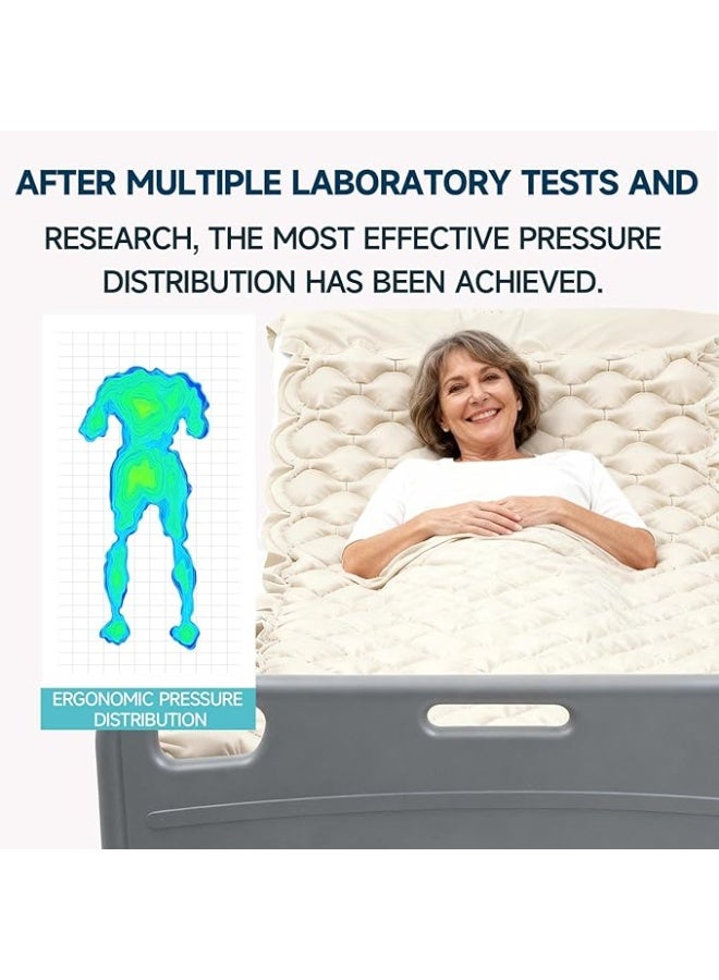 Alternating Air Pressure Mattress Pad for Bed Sore Prevention - Medical Bed Topper with Quiet Pump and Waterproof Surface - Relief for Ulcers and Limited Mobility Patients - Image 3